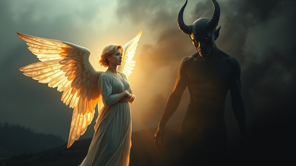 angels promote virtue demons tempt