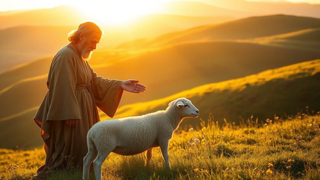 shepherd s caring joyful act