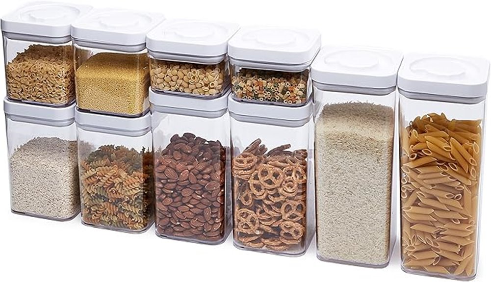 10 piece square storage set