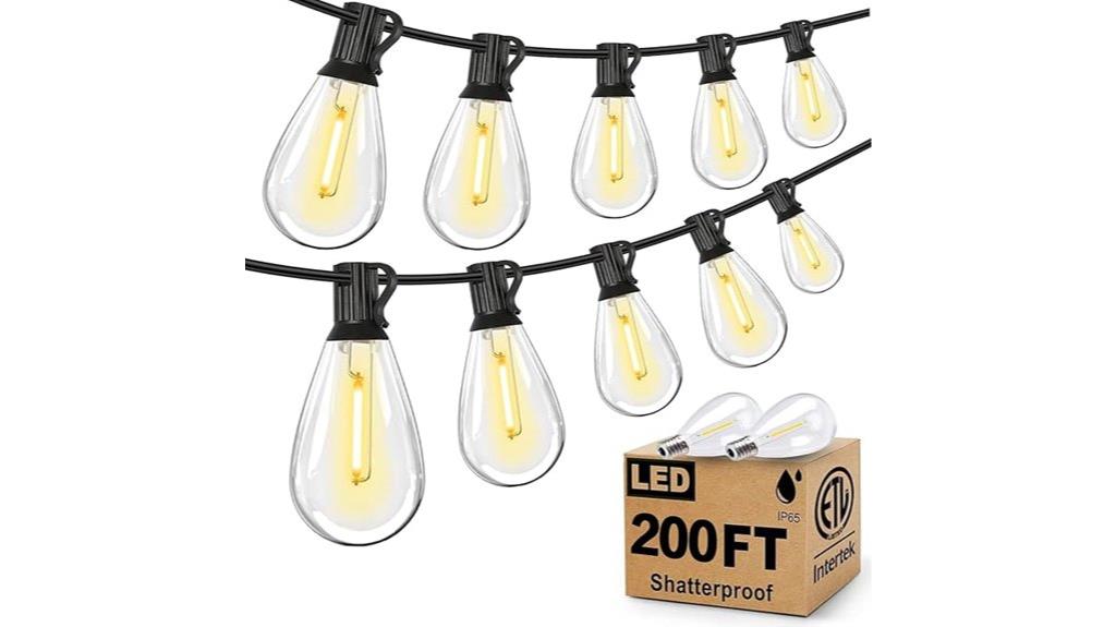 200ft shatterproof edison bulbs