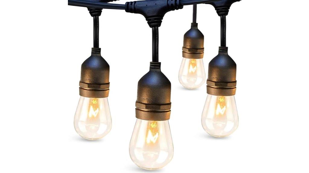 48 foot outdoor edison string lights