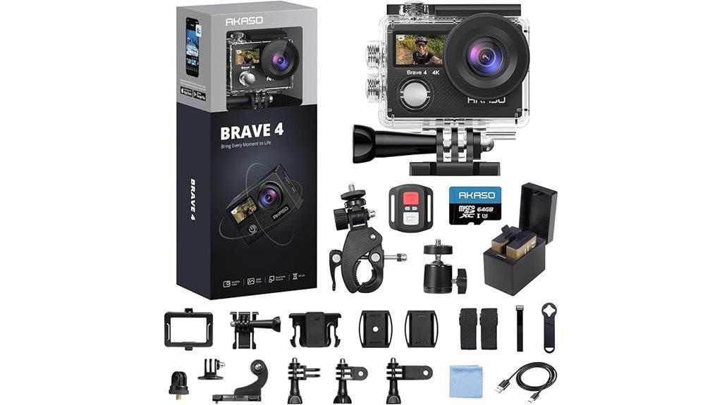 action camera with microsd bundle