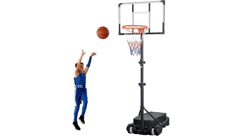 adjustable basketball hoop base