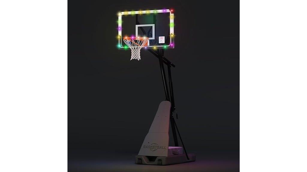 adjustable led basketball hoop