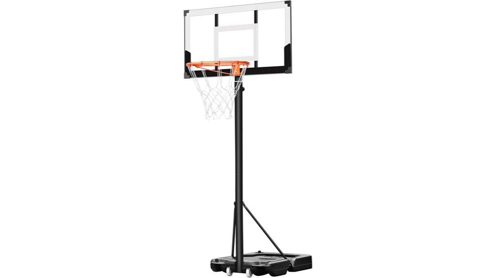 adjustable portable basketball hoop