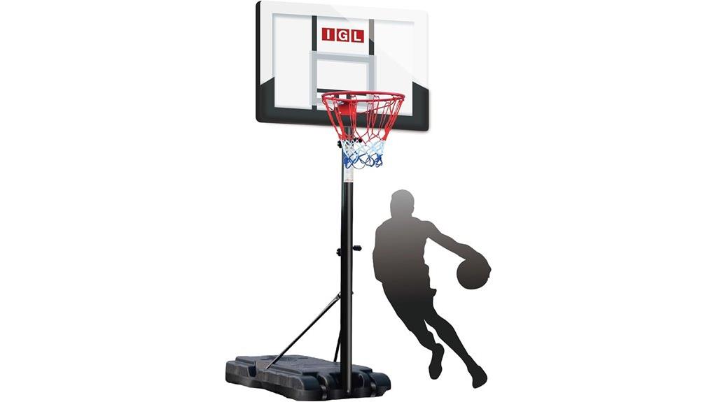 adjustable portable basketball hoop