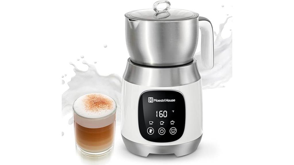 adjustable temperature milk frother