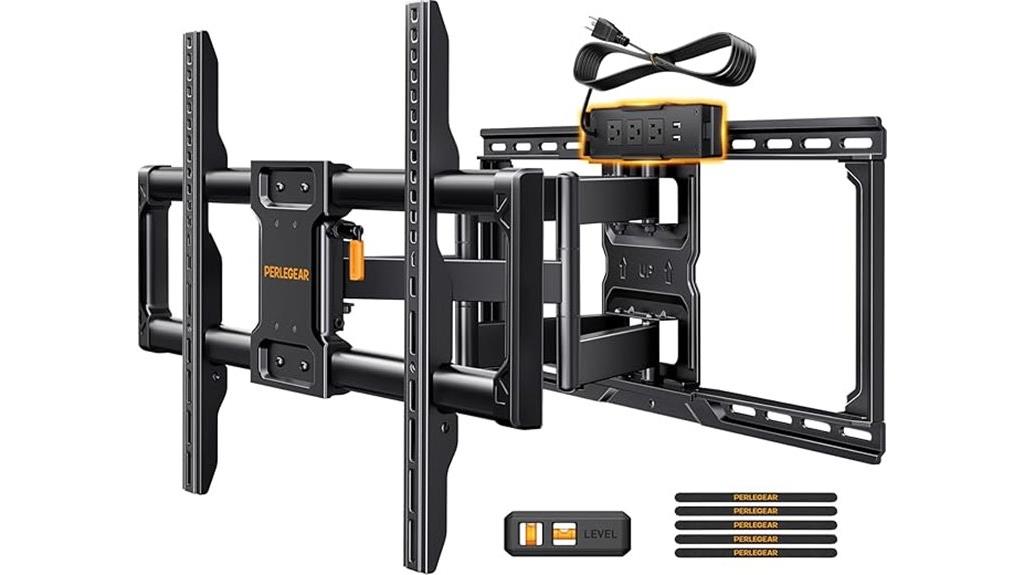 adjustable wall mount with power