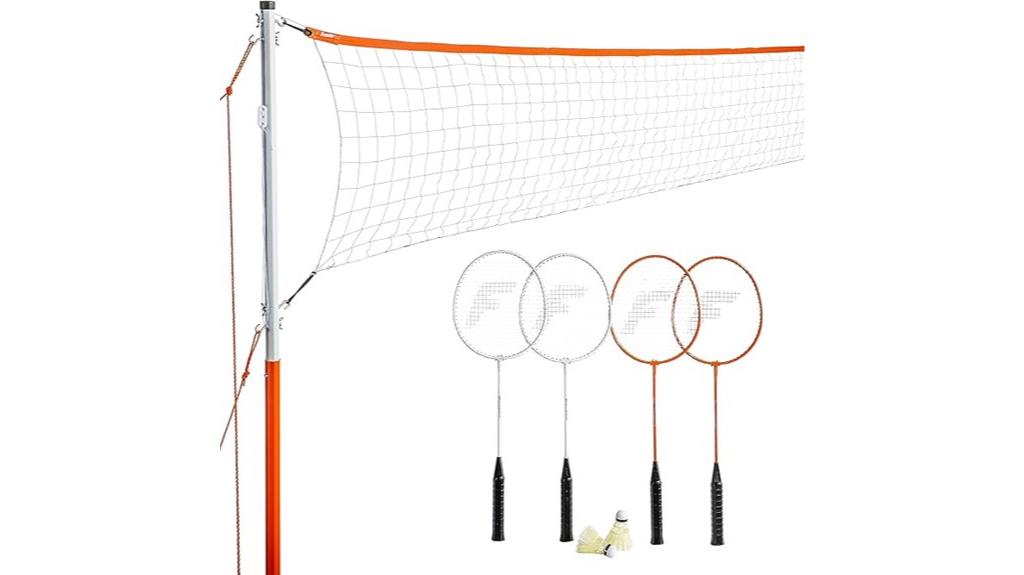 badminton net racket set