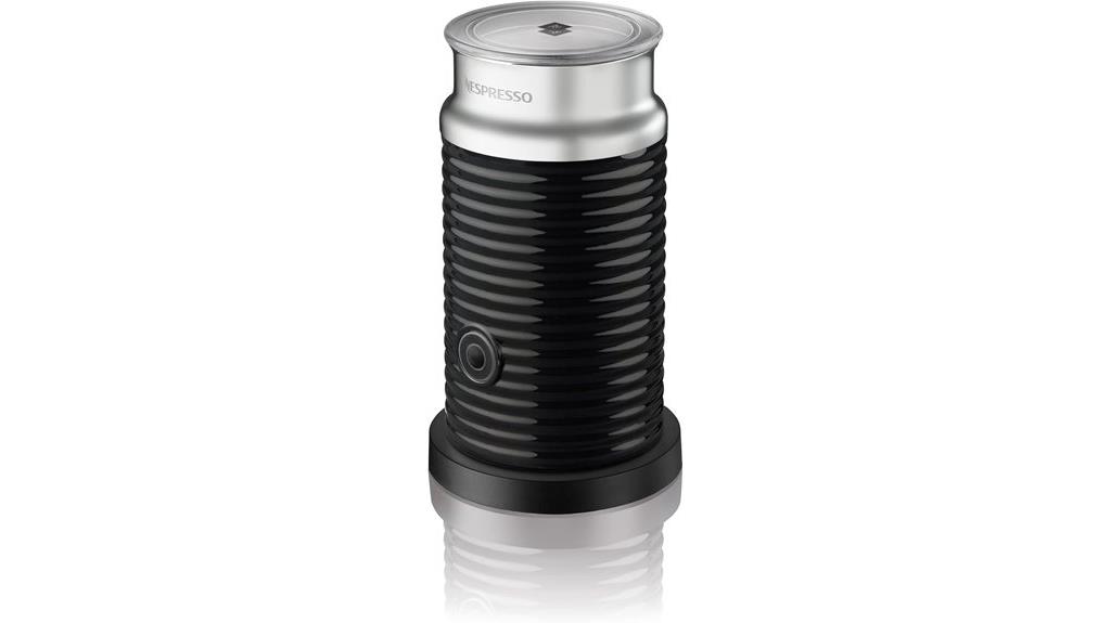 black steel nespresso frother