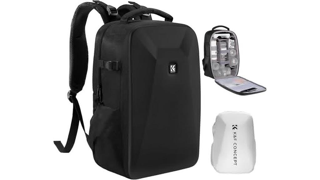 camera backpack with hardshell