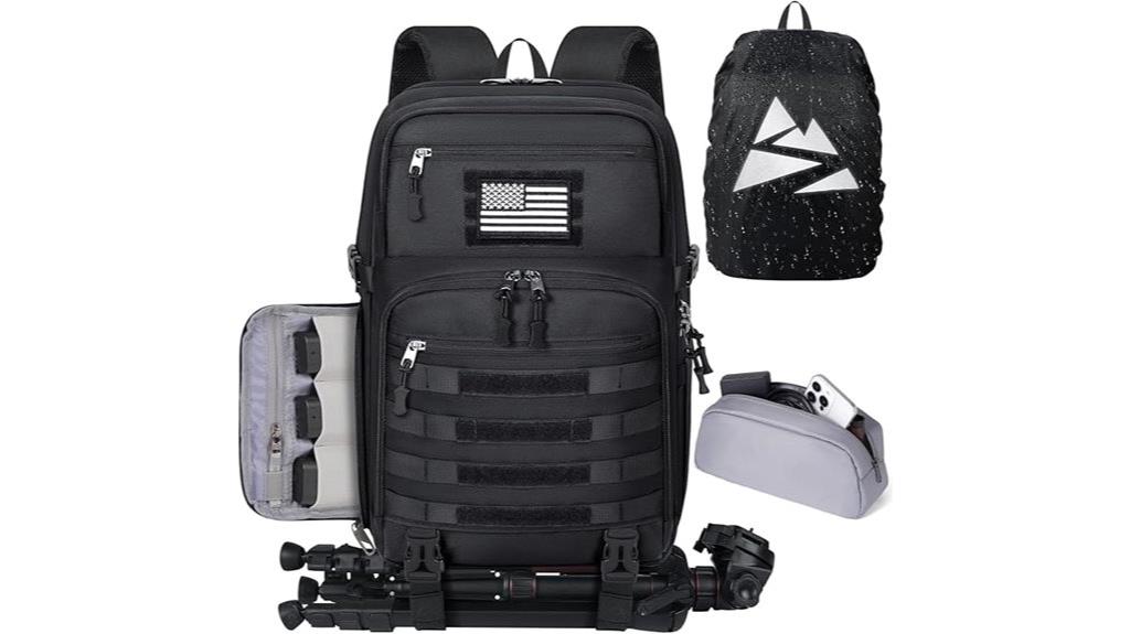 camera backpack with rain cover