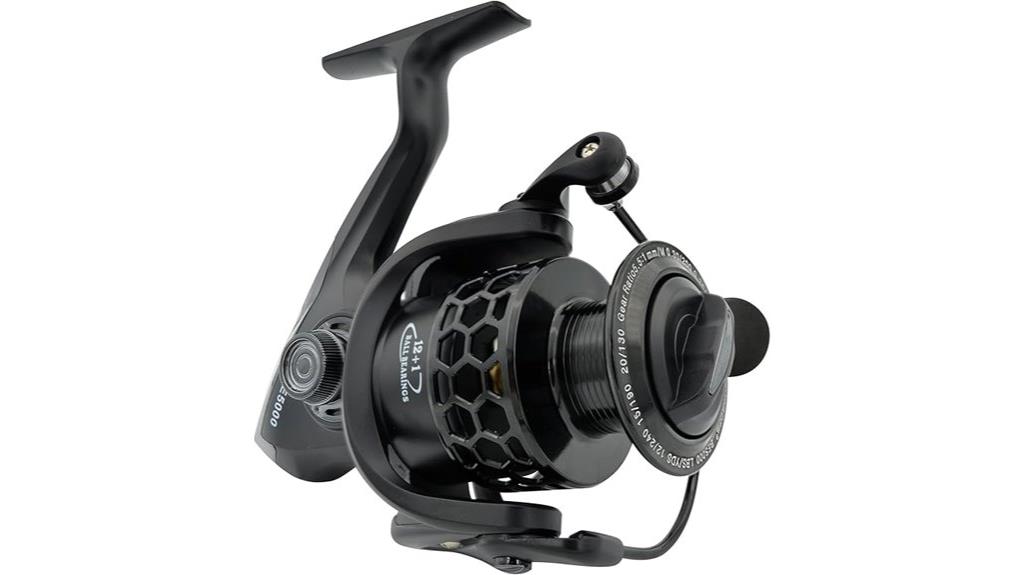 carved aluminum spinning reel