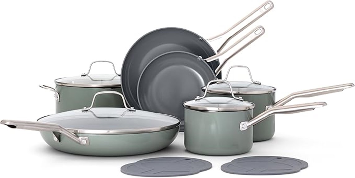 ceramic nonstick cookware set