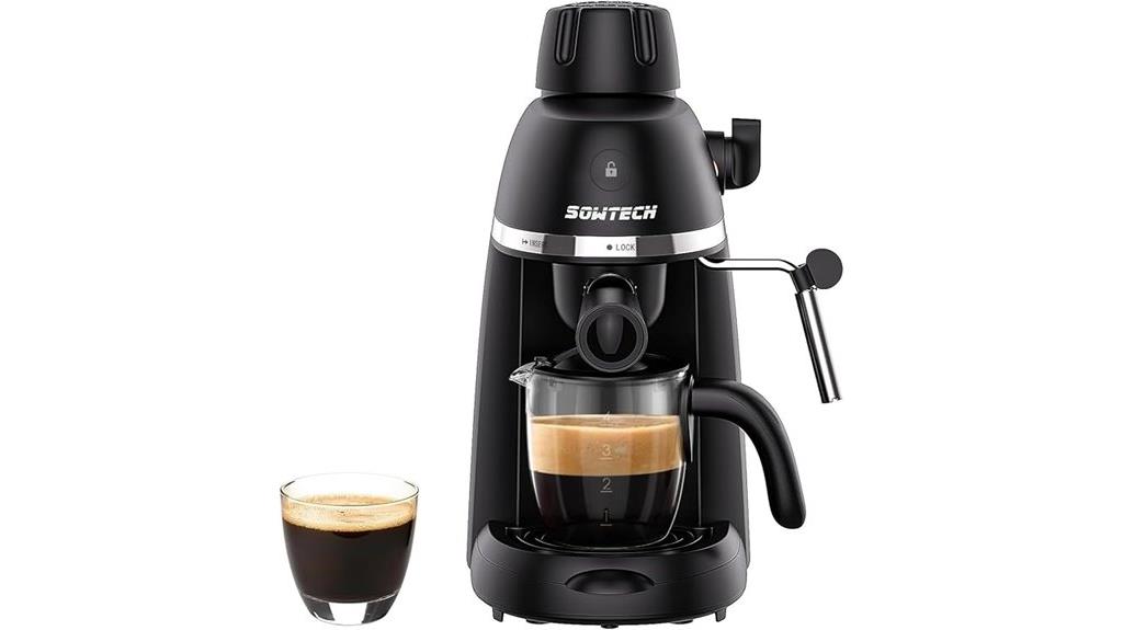 coffee machine with milk frother
