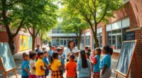 collaborating with nearby schools