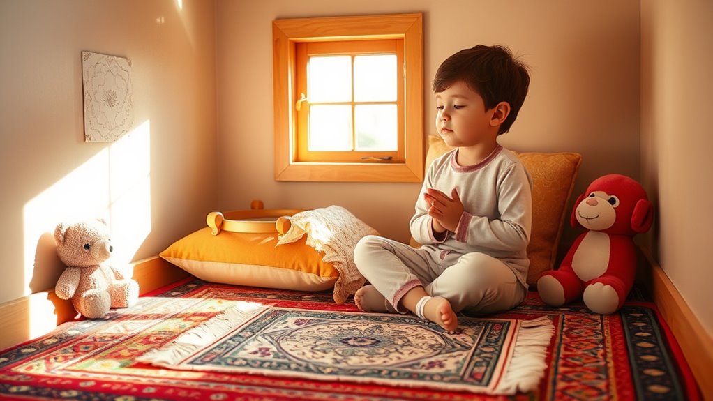 comfortable calming prayer nook