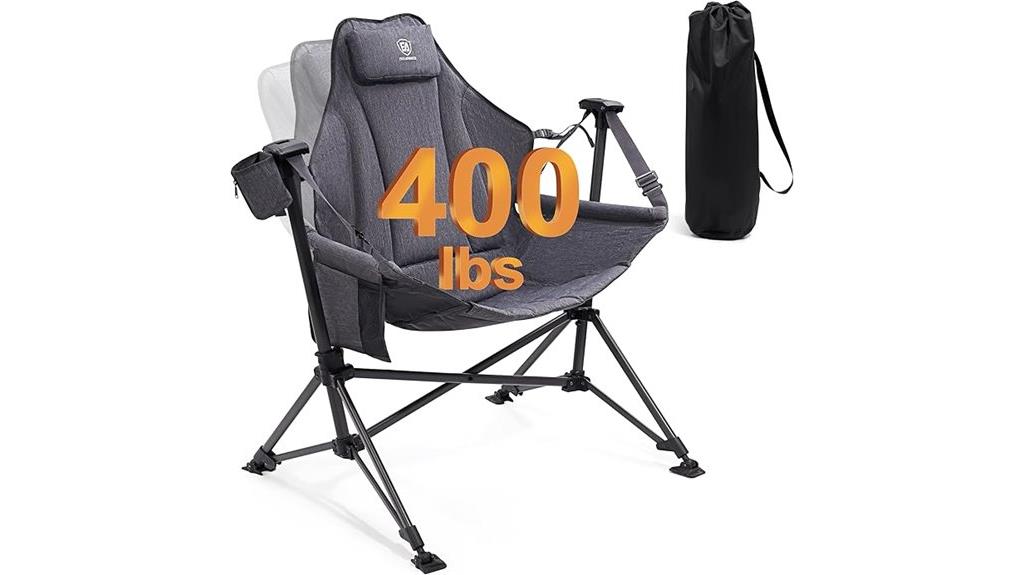 comfortable padded camping chair