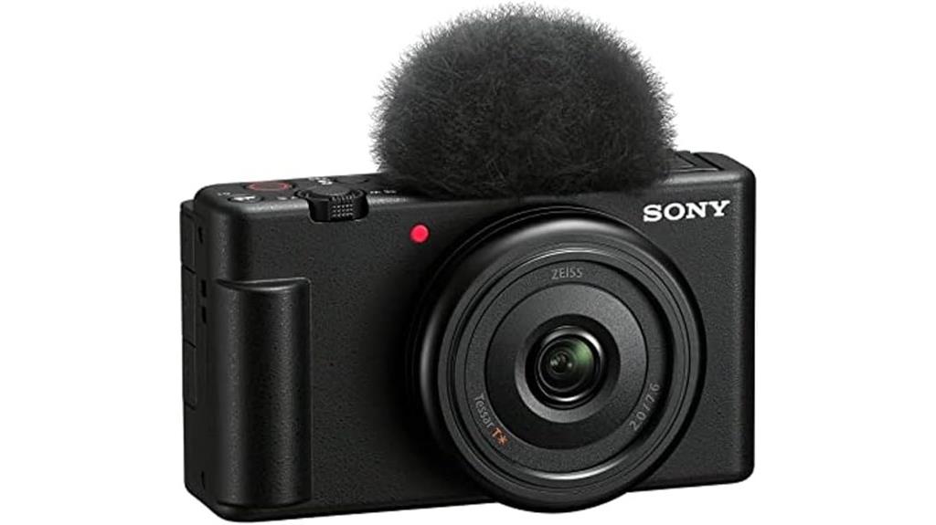 compact vlogging camera in black