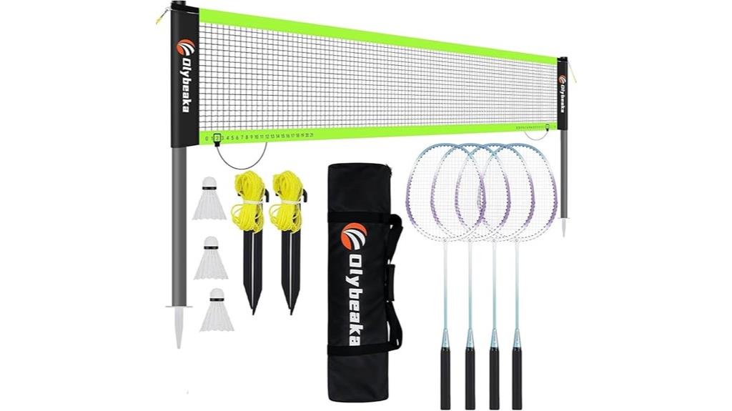 complete badminton equipment set