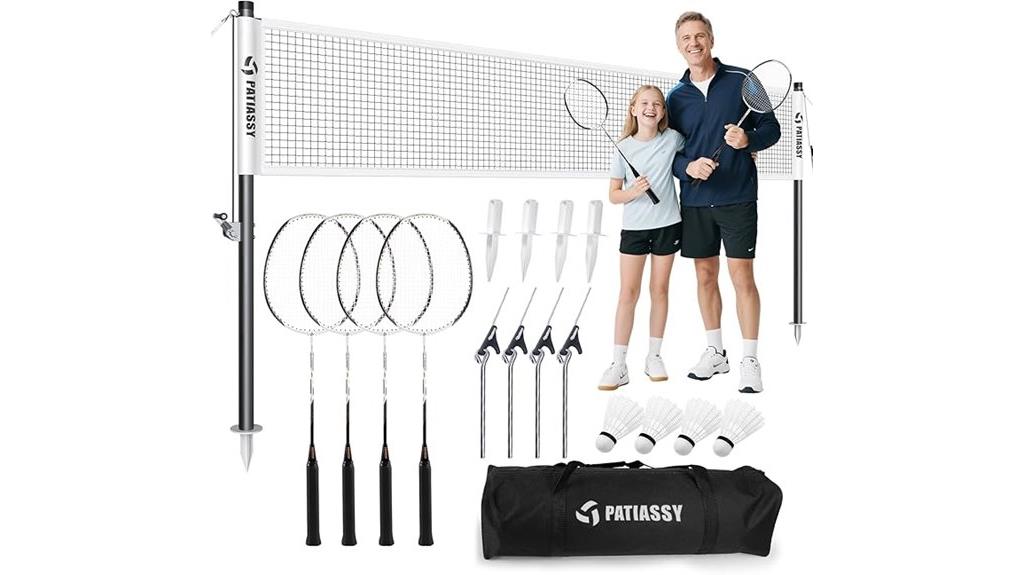 complete badminton equipment set