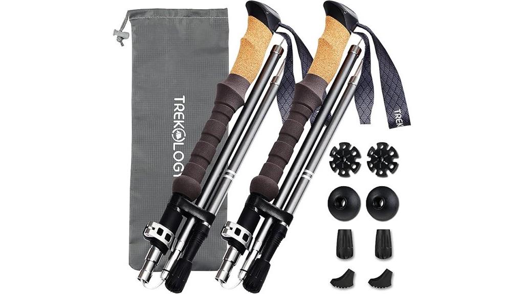 cork handle trekking poles