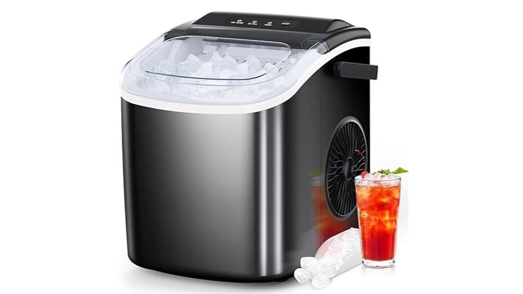 countertop ice maker with self cleaning
