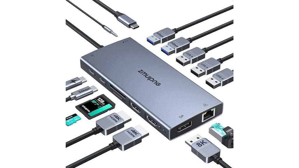 dual 4k 8k usb dock