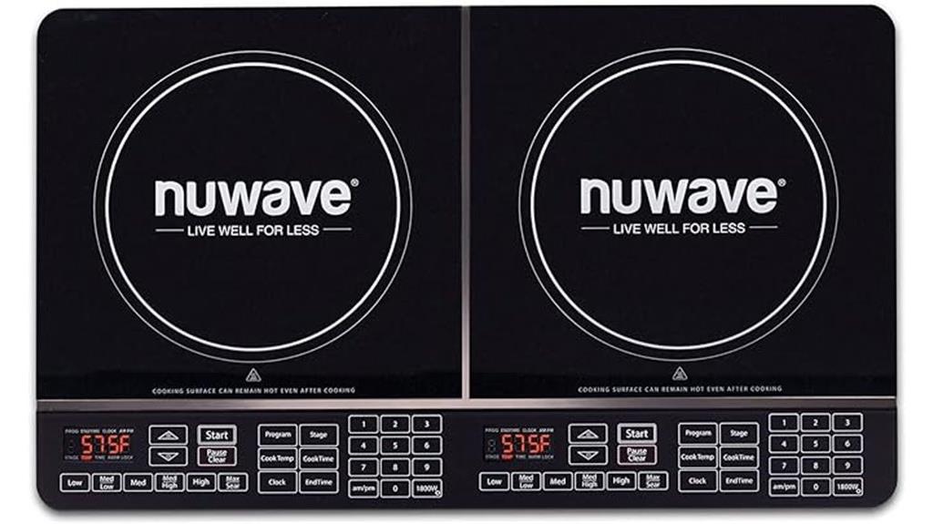 efficient double induction cooktop