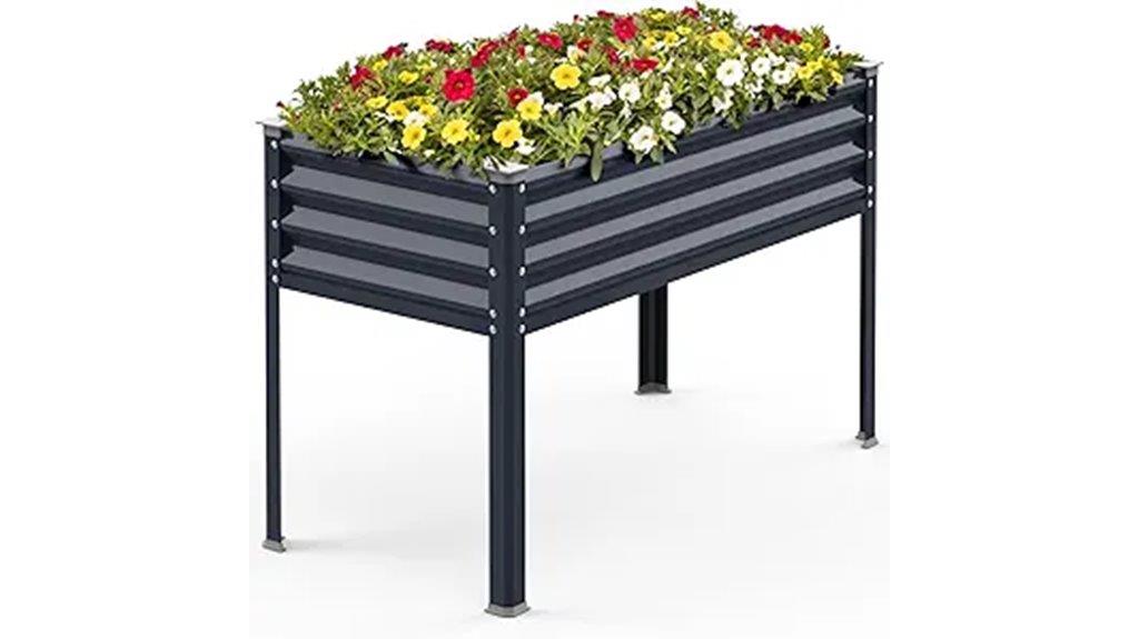 elevated 48x24 metal bed
