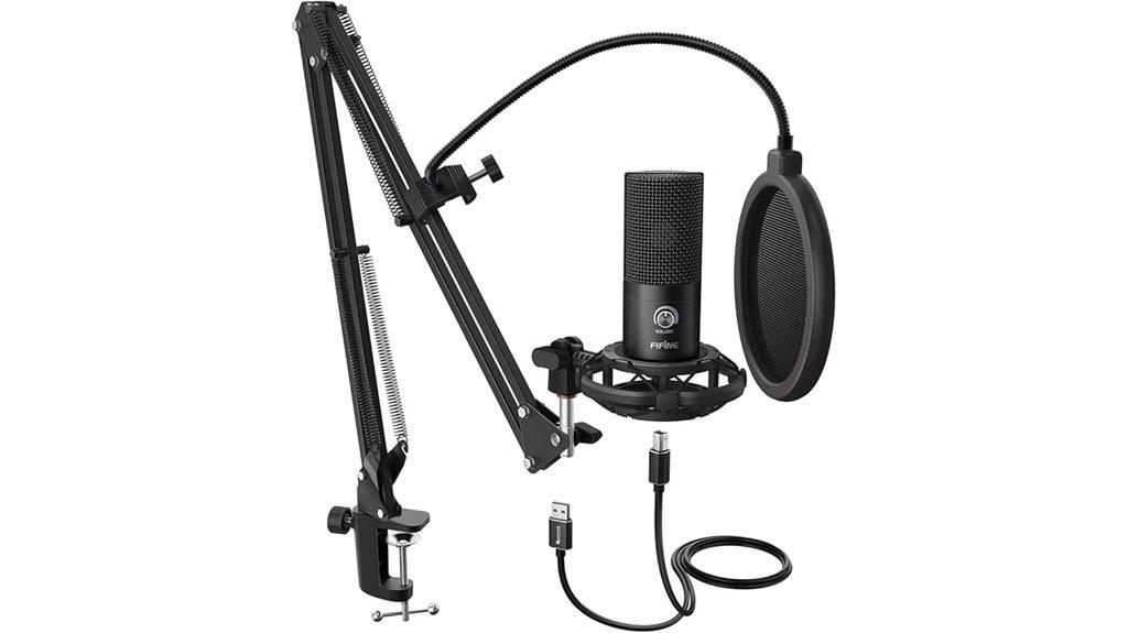 fifine usb microphone set