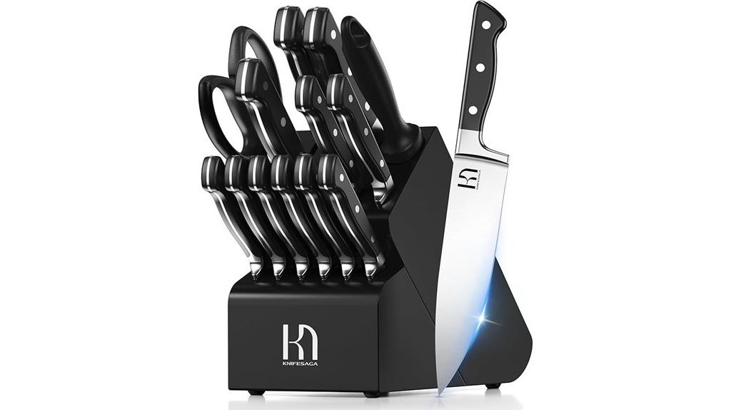 fifteen piece kitchen knife set