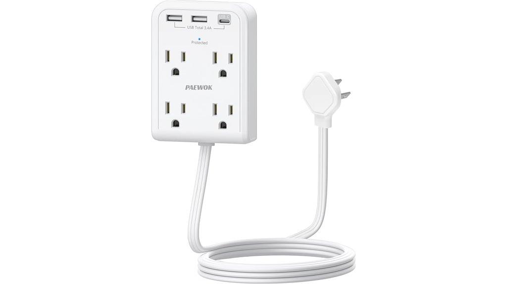 flat usb wall extender