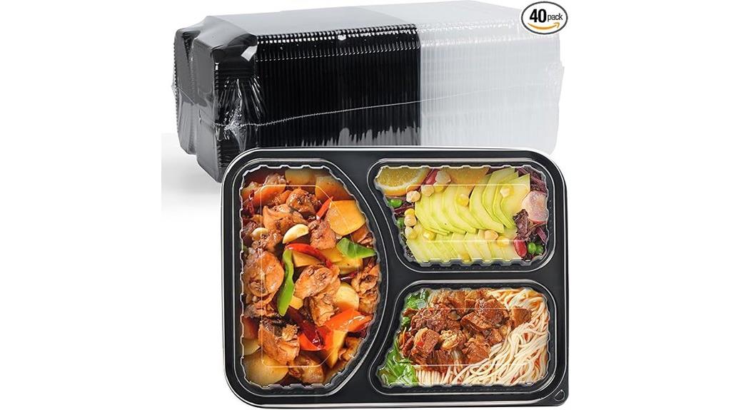 forty 38oz meal containers