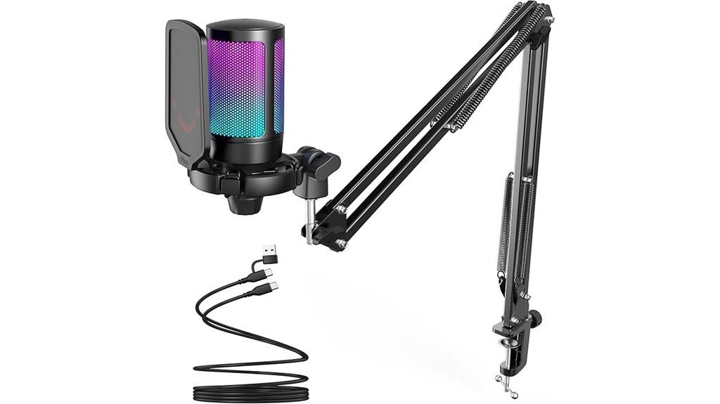 gaming microphone with rgb
