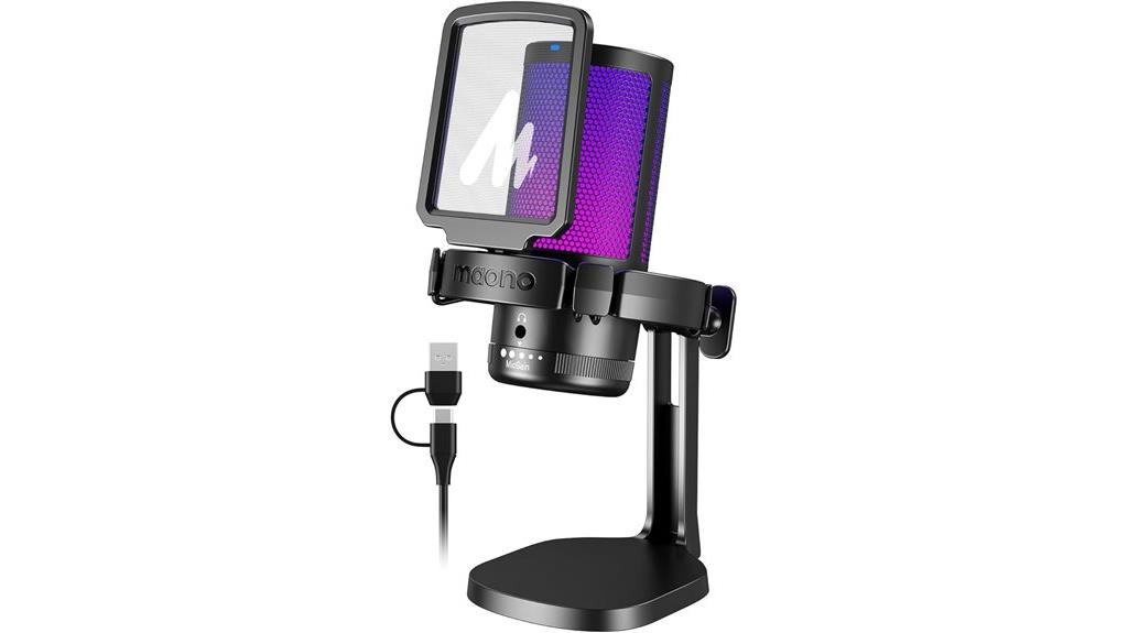 gaming usb microphone with rgb