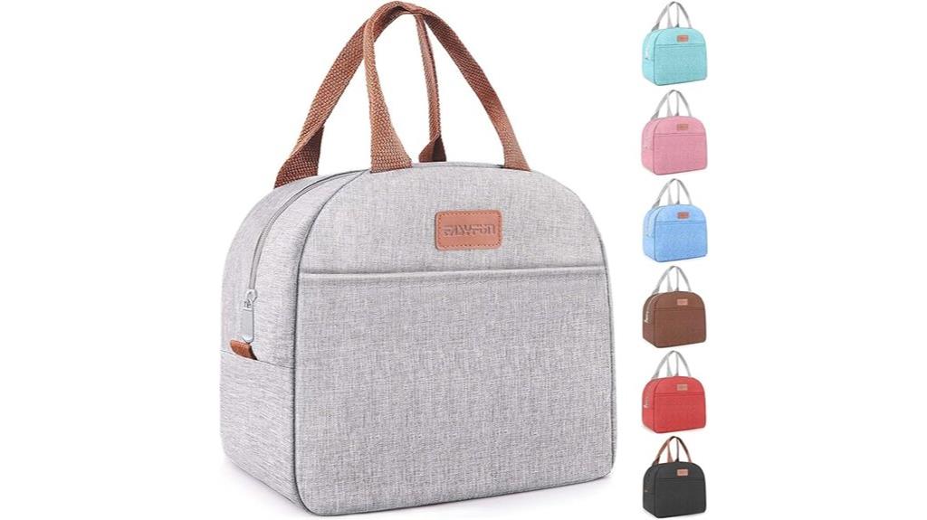 grey insulated adult lunch bag