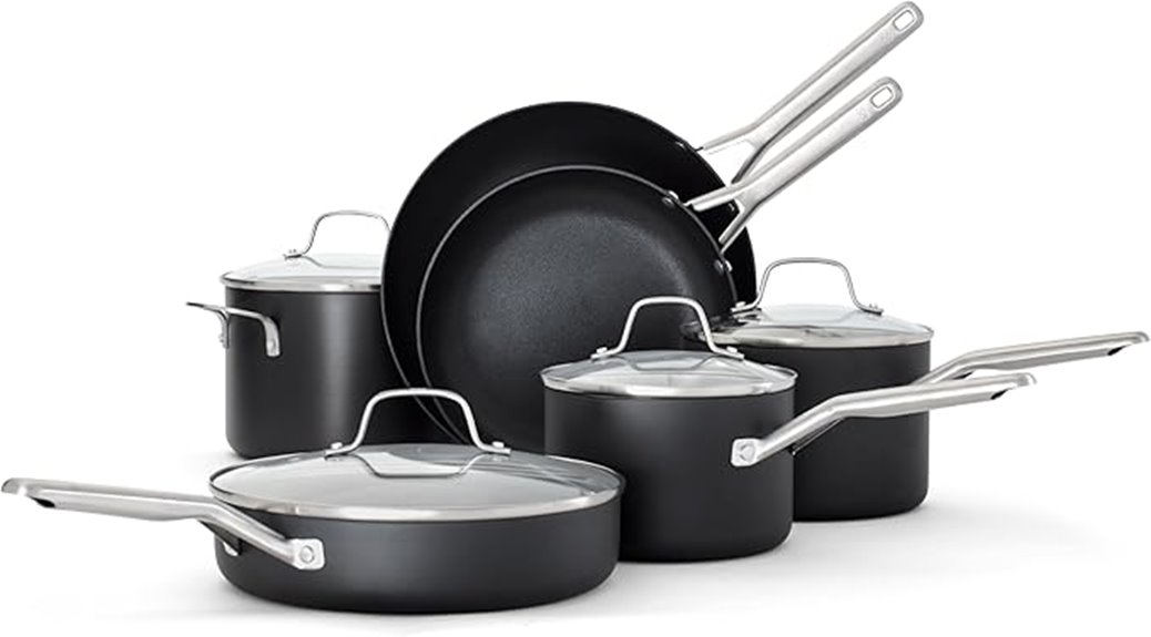 hard anodized nonstick cookware set