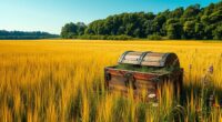 hidden treasure in field