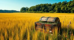hidden treasure in field