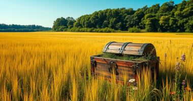 hidden treasure in field