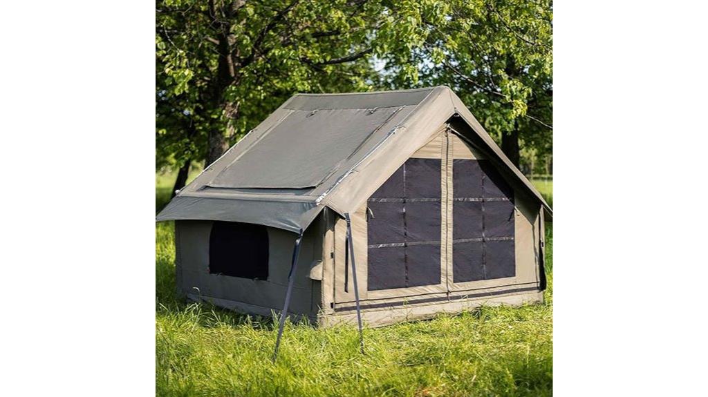 inflatable tent with stove