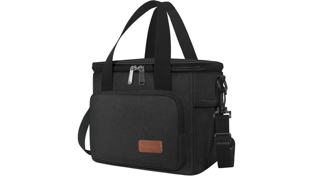 insulated lunch box with strap