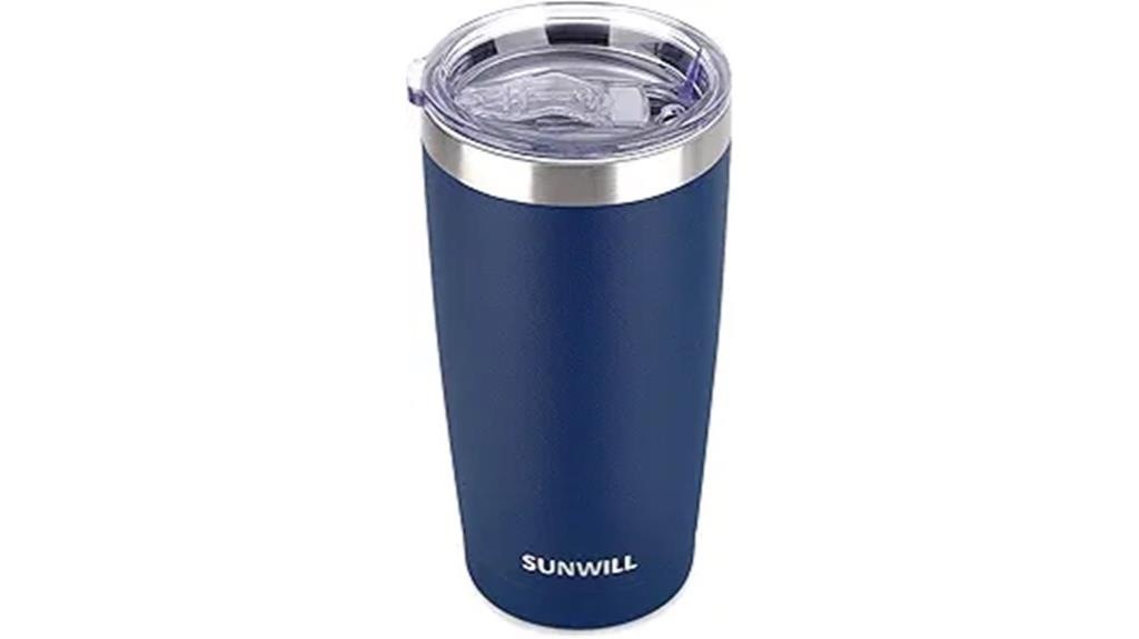 insulated navy stainless tumbler