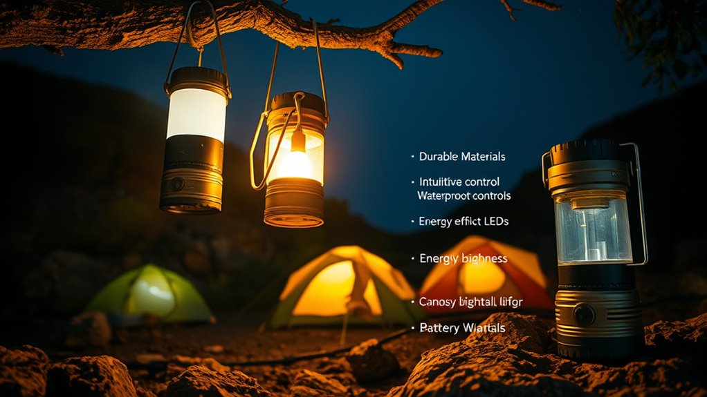 key camping lantern features