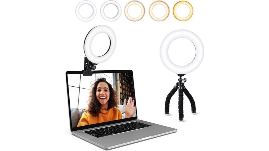 laptop video conference lighting