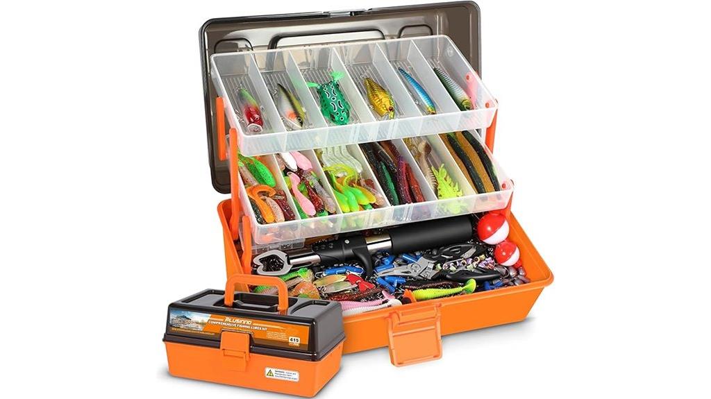 large 3 layer tackle box