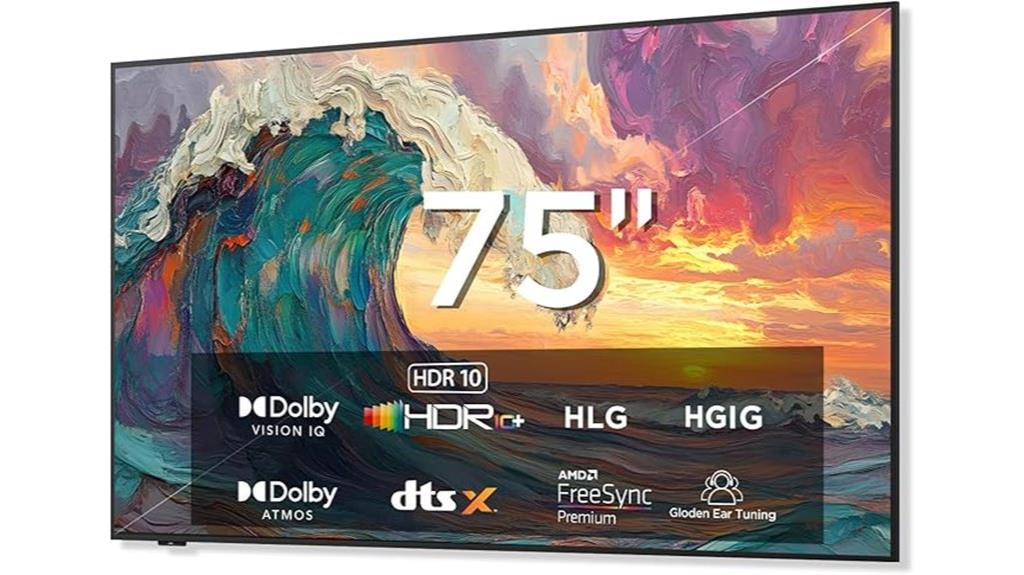 large 4k hdr smart tv