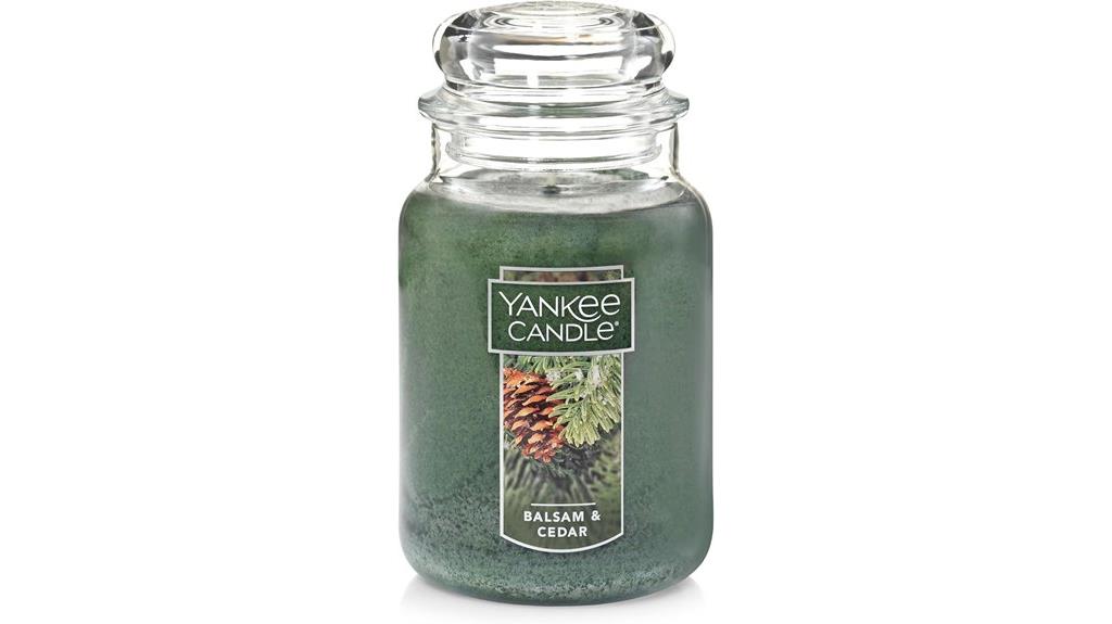 large balsam cedar candle