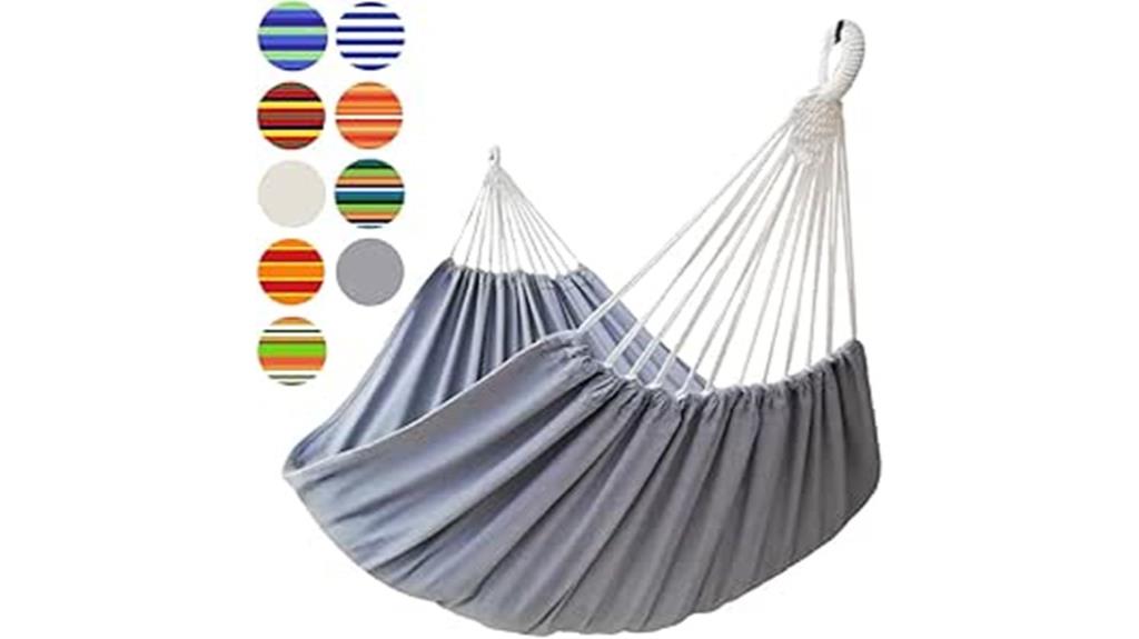 large grey patio hammock